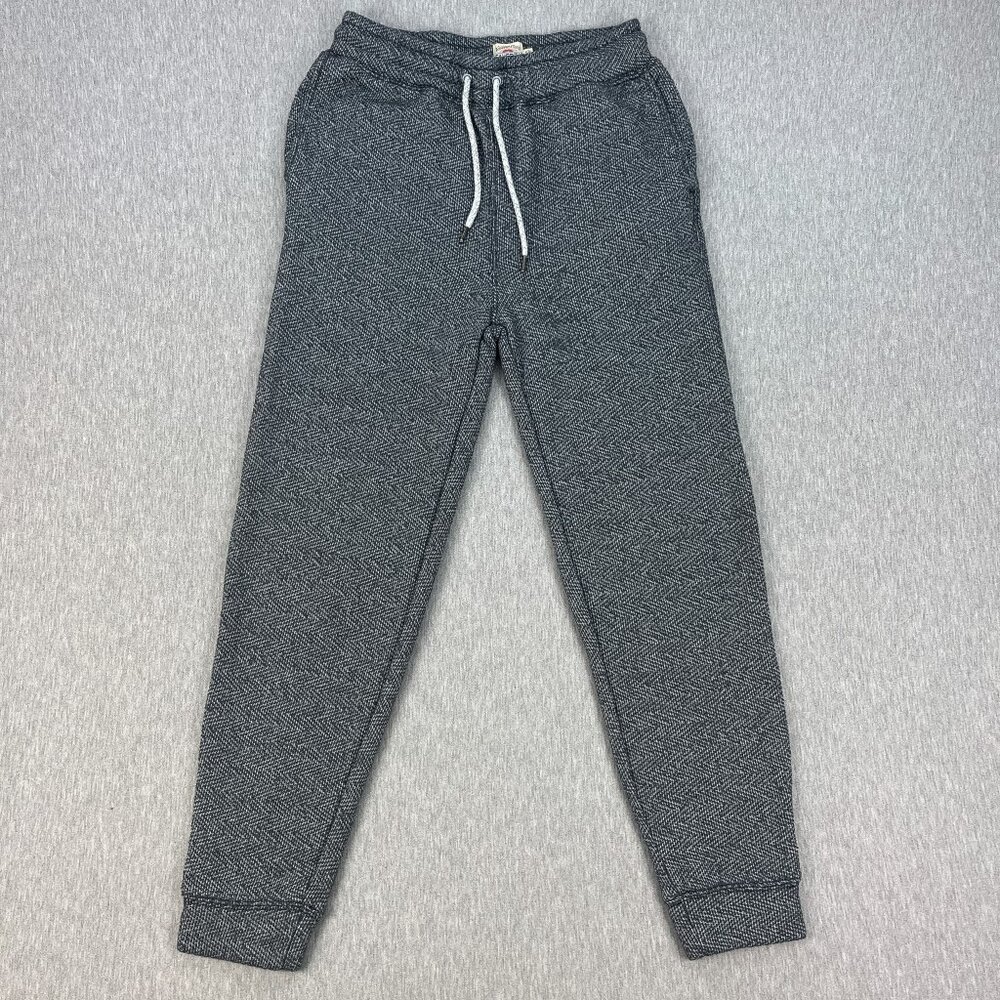 Faherty Whitewater Sweatpant Mens S Gray Herringbone Weave Soft Cozy Jogger